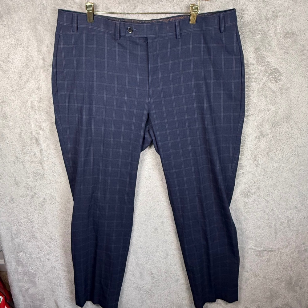 Lauren Ralph Lauren Dress Pants Mens 38W x 32L Blue Plaid Trousers Modern Fit